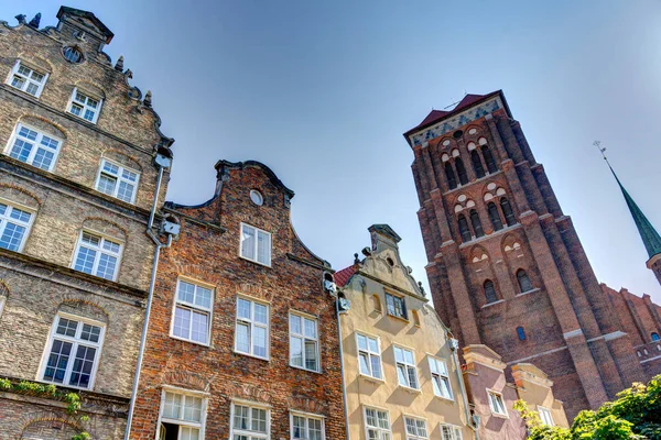 Gdansk Poland July 2021 Historical Center Sunny Weather —  Fotos de Stock