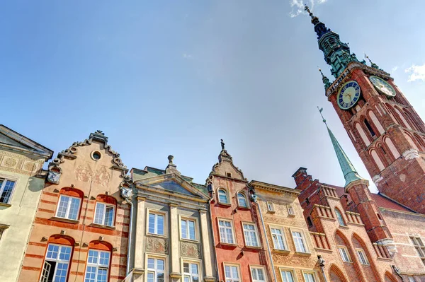 Gdansk Poland July 2021 Historical Center Sunny Weather —  Fotos de Stock