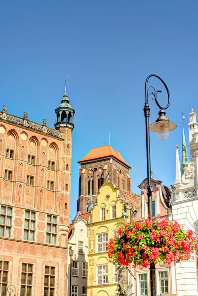 Gdansk Poland July 2021 Historical Center Sunny Weather — Stok fotoğraf