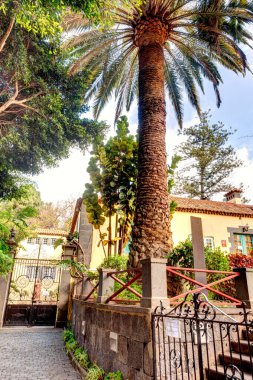 Arucas, Spain - January 2020 : Historical center in cloudy weather
