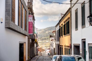 Arucas, Spain - January 2020 : Historical center in cloudy weather