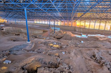 Galdar, Spain - January 2020 : Painted cave national monument