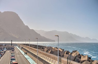 Agaete, Spain - February 2020 : Picturesque village in the Canary Islands
