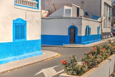 Agaete, Spain - February 2020 : Picturesque village in the Canary Islands
