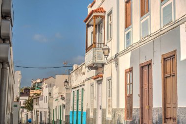 Agaete, Spain - February 2020 : Picturesque village in the Canary Islands