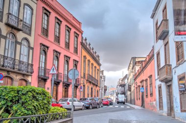 Las Palmas, Spain - February 2020 : Vegueta historical district at dusk