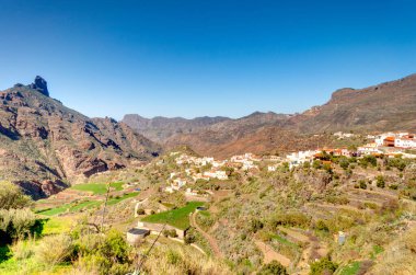 San Bartolom de Tirajana, Spain - February 2020 : Historical center in sunny weather