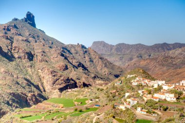 San Bartolom de Tirajana, Spain - February 2020 : Historical center in sunny weather