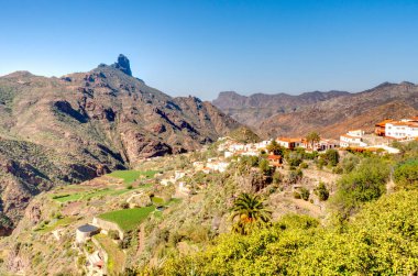 San Bartolom de Tirajana, Spain - February 2020 : Historical center in sunny weather