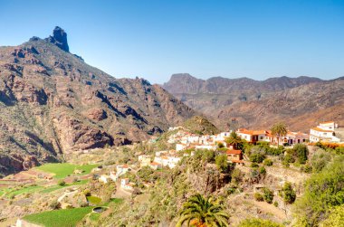 San Bartolom de Tirajana, Spain - February 2020 : Historical center in sunny weather