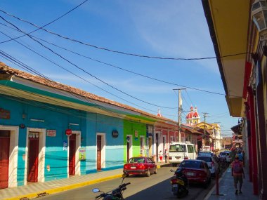 Granada, Nicaragua - January 2016 : Historical center in sunny weather