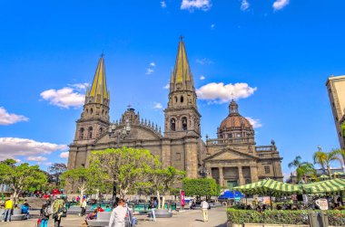 Guadalajara, Jalisco, Mexico - March 2017 : Historical center in sunny weather, HDR 