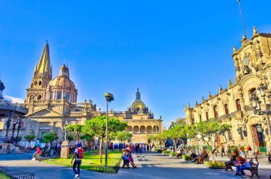 Guadalajara, Jalisco, Mexico - March 2017 : Historical center in sunny weather, HDR 