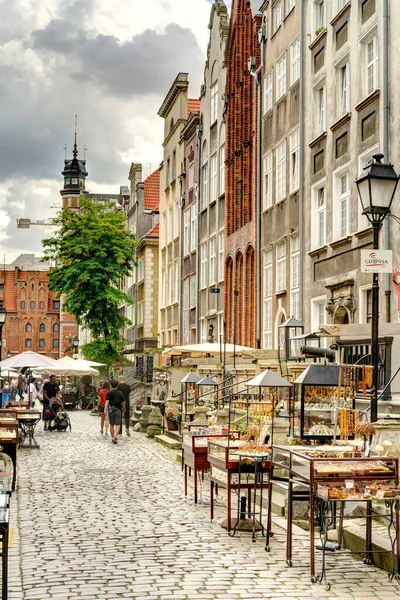 Gdansk Poland July 2021 Historical Center Sunny Weather — Zdjęcie stockowe