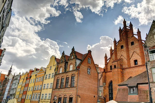 Гданьск Польша Июль 2021 Года Исторический Центр Солнечную Погоду — стоковое фото