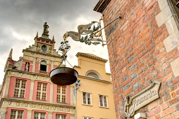 Gdansk Poland July 2021 Historical Center Sunny Weather — Zdjęcie stockowe