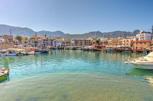 Kyrenia Cyprus October 2019 Old Harbour Sunny Weather — стокове фото