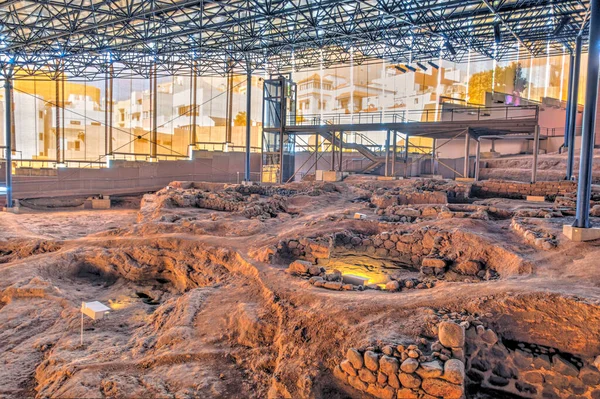 Galdar, Spain - January 2020 : Painted cave national monument