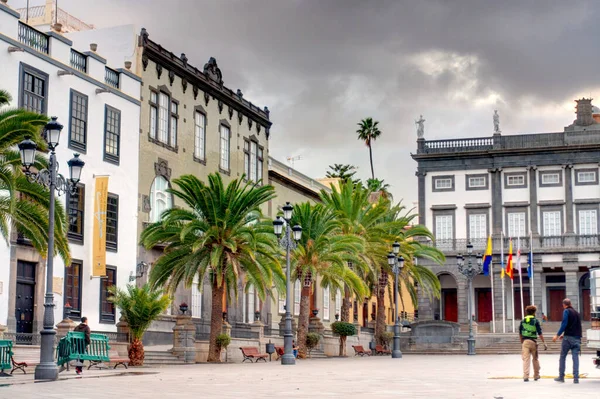 Las Palmas Spain February 2020 Vegueta Historical District Dusk — Stock Photo, Image