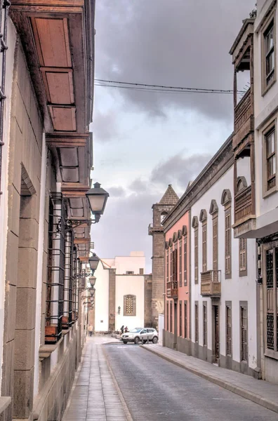 Las Palmas Spain February 2020 Vegueta Historical District Dusk — Zdjęcie stockowe