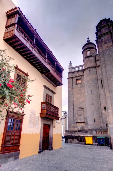 Teror Spain February 2020 Historical Center Rainy Weather — Stock Fotó