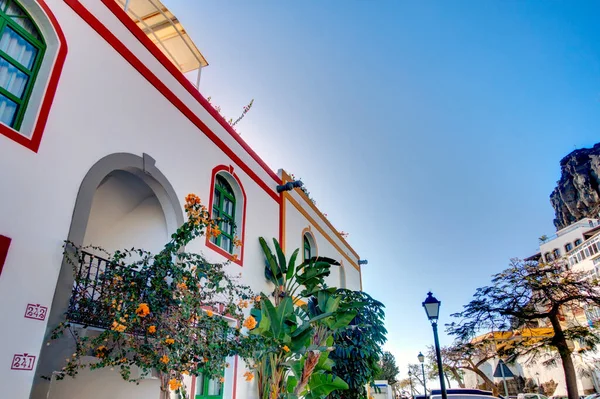 Puerto Mogan Spain February 2020 Picturesque Seaside Resort Sunny Weather — Stockfoto