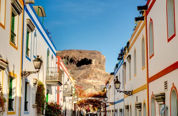 Puerto Mogan Spain February 2020 Picturesque Seaside Resort Sunny Weather — Fotografia de Stock