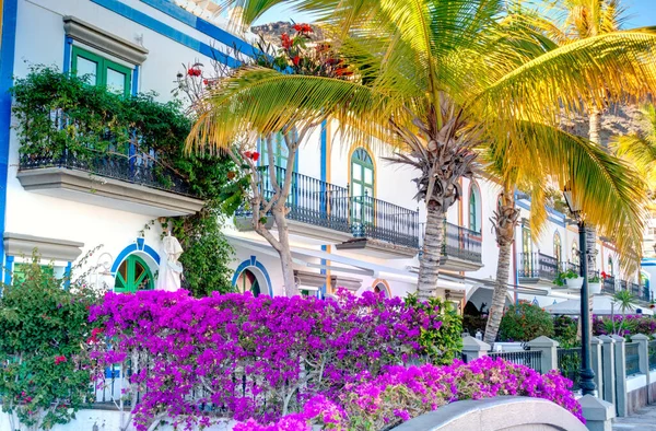 Puerto Mogan Spain February 2020 Picturesque Seaside Resort Sunny Weather —  Fotos de Stock