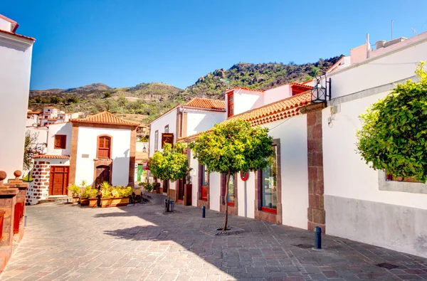 Tejeda Spain February 2020 Picturesque Canarian Village Sunny Weather — Zdjęcie stockowe