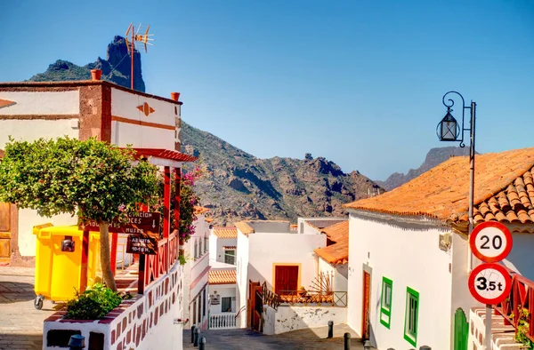 Tejeda Spain February 2020 Picturesque Canarian Village Sunny Weather — Stock Photo, Image
