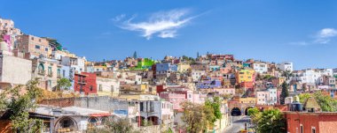 Guanajuato, Mexico - January 2022 : Historical center in sunny weather