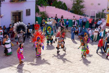 Guanajuato, Mexico - January 2022 : Historical center in sunny weather