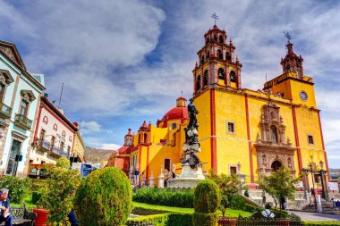 Guanajuato, Mexico - January 2022 : Historical center in sunny weather