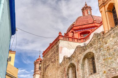 Guanajuato, Mexico - January 2022 : Historical center in sunny weather