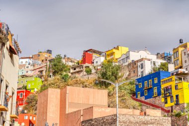Guanajuato, Mexico - January 2022 : Historical center in sunny weather