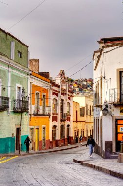 Guanajuato, Mexico - January 2022 : Historical center in sunny weather