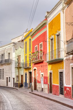 Guanajuato, Mexico - January 2022 : Historical center in sunny weather