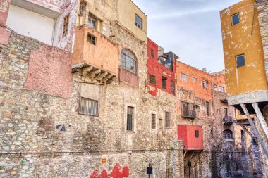 Guanajuato, Mexico - January 2022 : Historical center in sunny weather