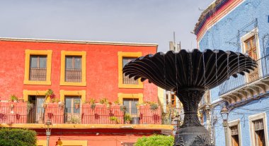 Guanajuato, Mexico - January 2022 : Historical center in sunny weather