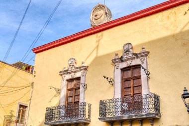 Guanajuato, Mexico - January 2022 : Historical center in sunny weather