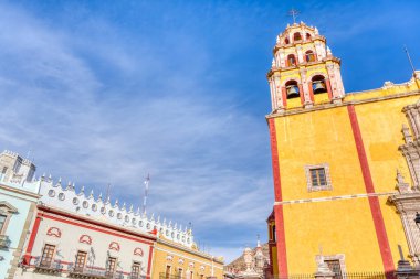 Guanajuato, Mexico - January 2022 : Historical center in sunny weather