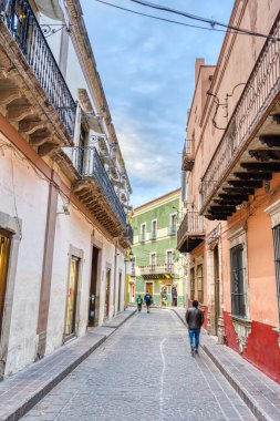 Guanajuato, Mexico - January 2022 : Historical center in wintertime.