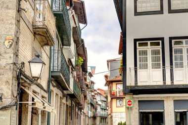 Guimaraes, Portugal - June 2021 : Historical center in sunny weather