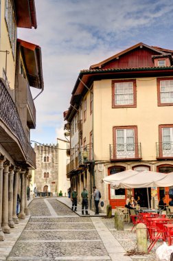 Guimaraes, Portugal - June 2021 : Historical center in sunny weather