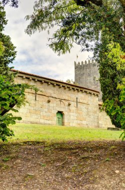 Guimaraes, Portugal - June 2021 : Historical center in sunny weather