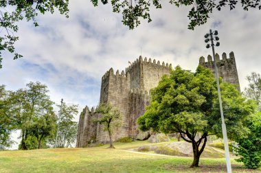 Guimaraes, Portugal - June 2021 : Historical center in sunny weather