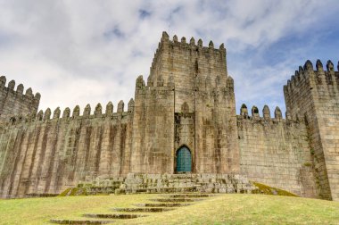 Guimaraes, Portugal - June 2021 : Historical center in sunny weather