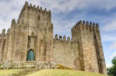 Guimaraes, Portugal - June 2021 : Historical center in sunny weather