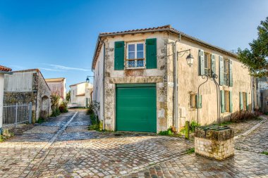 Saint Martin de Re, France - December 2020 : Citadel on the Island of Re in wintertime, HDR Image