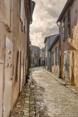 Saint Martin de Re, France - December 2020 : Citadel on the Island of Re in wintertime, HDR Image